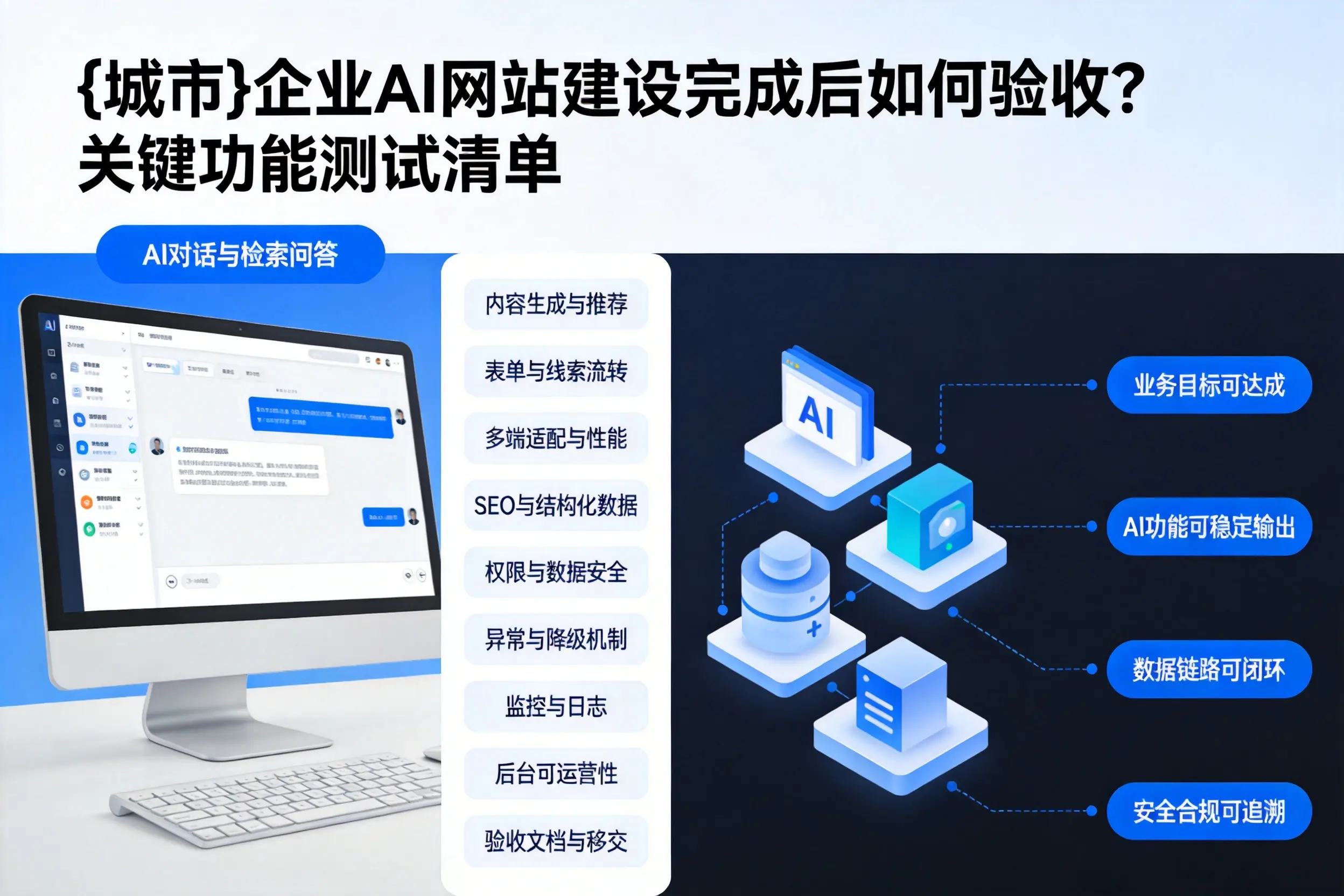 襄阳企业AI网站建设完成后如何验收？关键功能测试清单