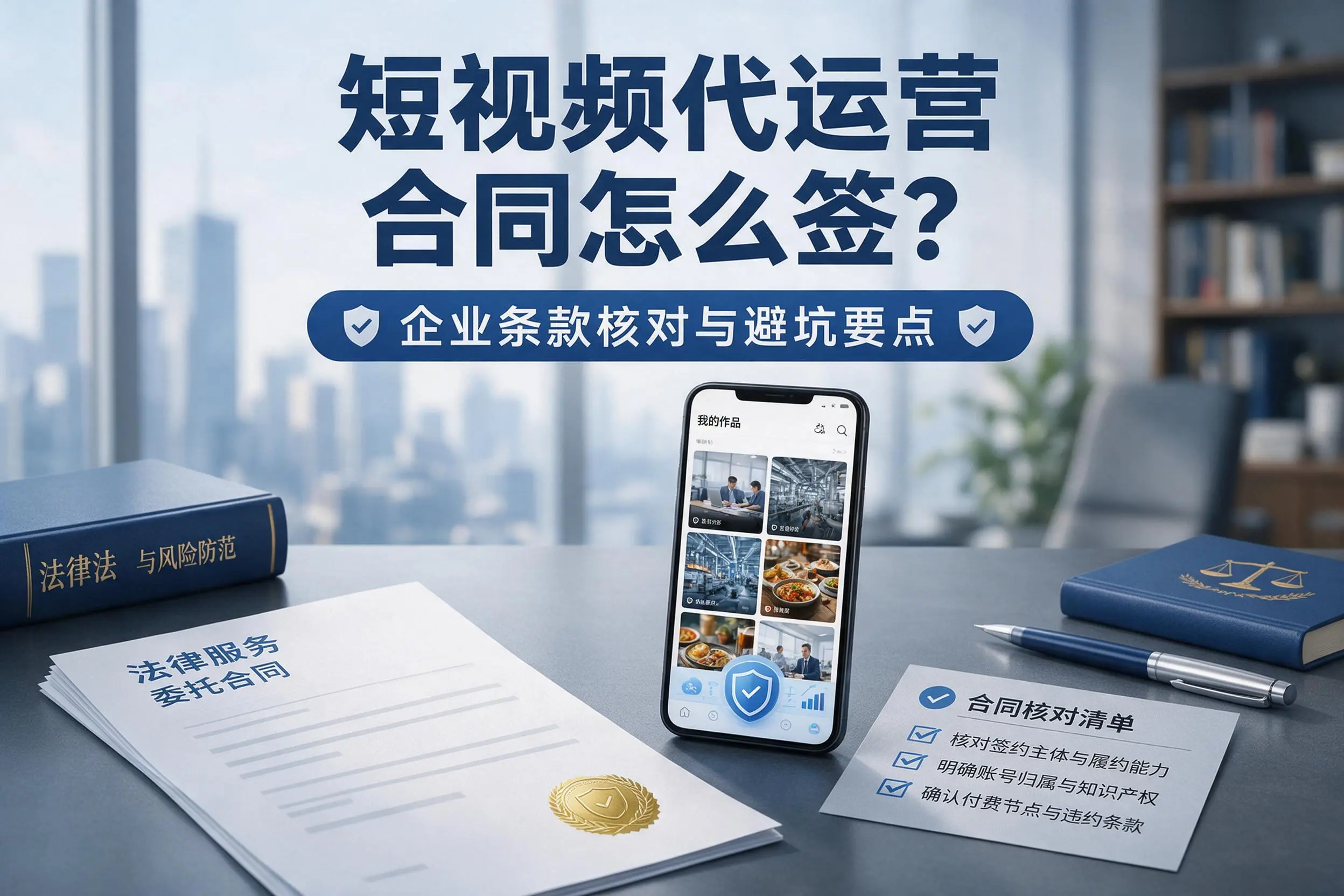 短视频代运营合同怎么签？襄阳企业条款核对与避坑要点