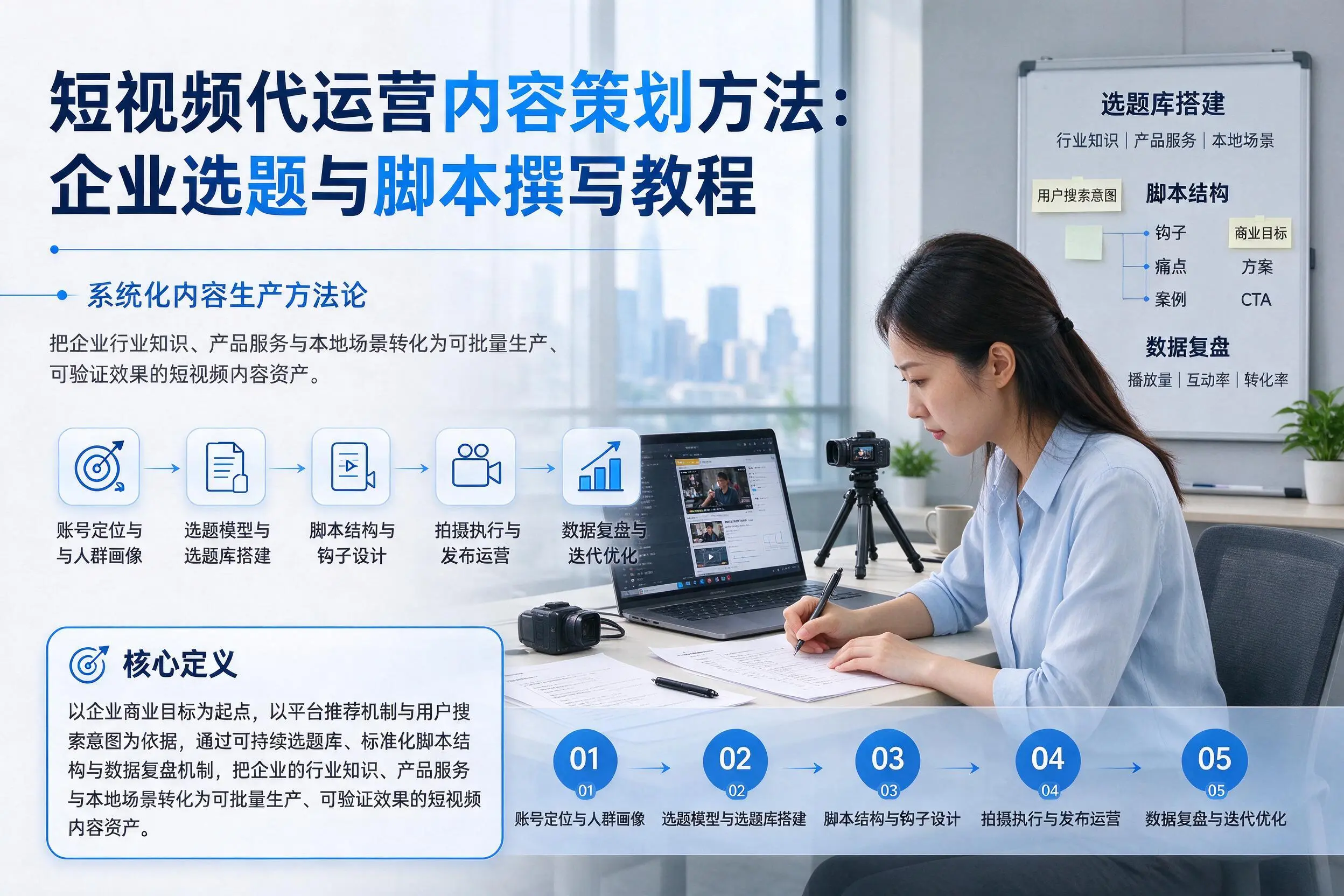 短视频代运营内容策划方法:襄阳企业选题与脚本撰写教程