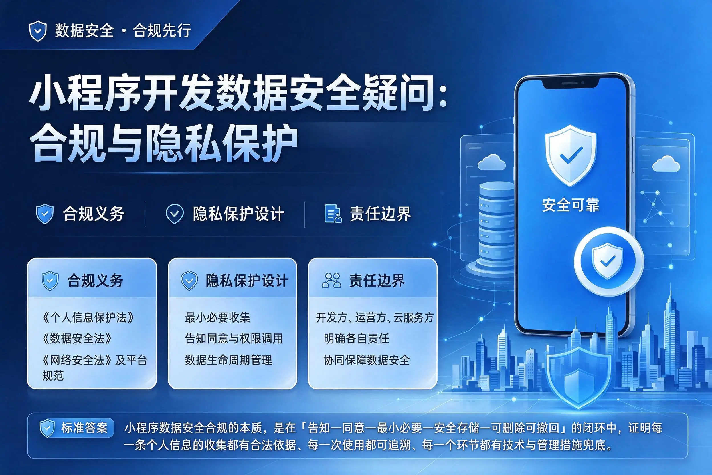 襄阳小程序开发数据安全疑问：合规与隐私保护
