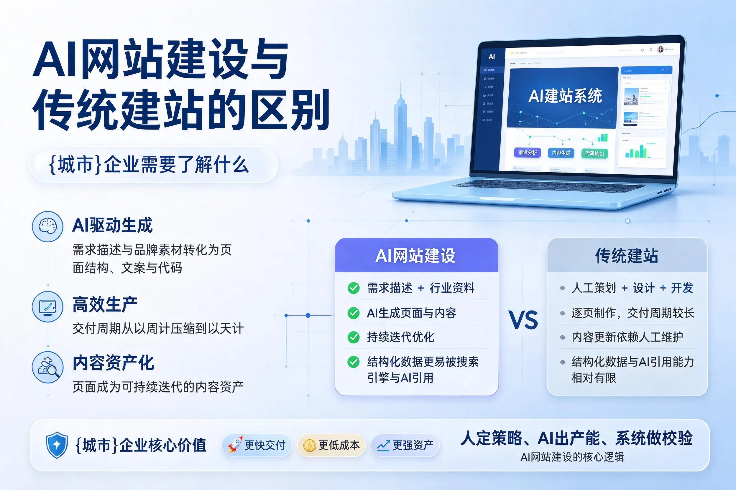 AI网站建设与传统建站的区别，襄阳企业需要了解什么