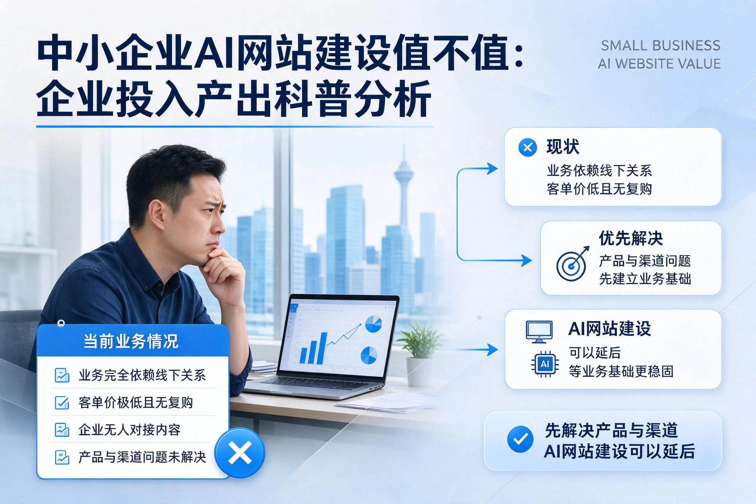 中小企业AI网站建设值不值：襄阳企业投入产出科普分析