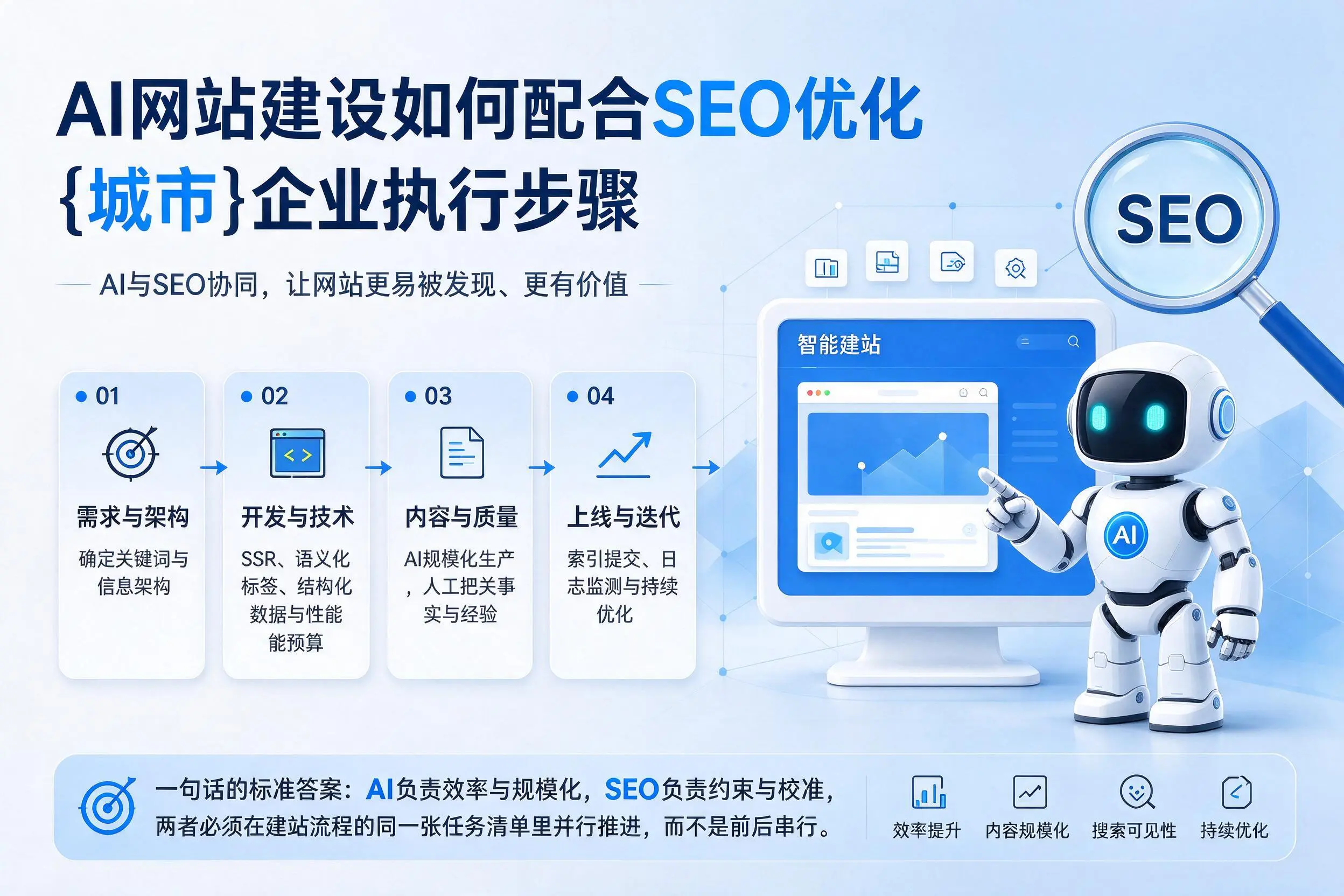 AI网站建设如何配合SEO优化，襄阳企业执行步骤