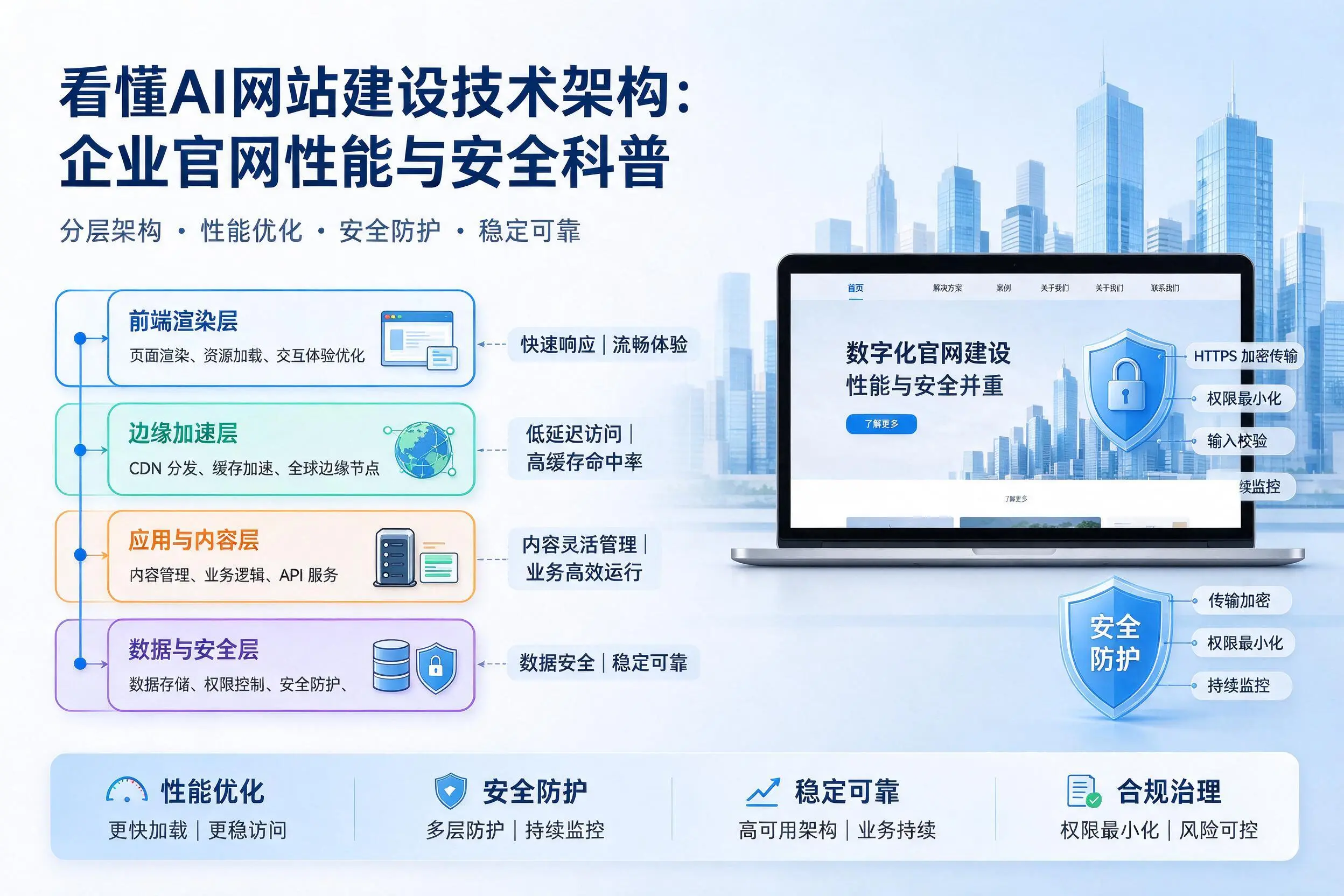 看懂AI网站建设技术架构:襄阳企业官网性能与安全科普