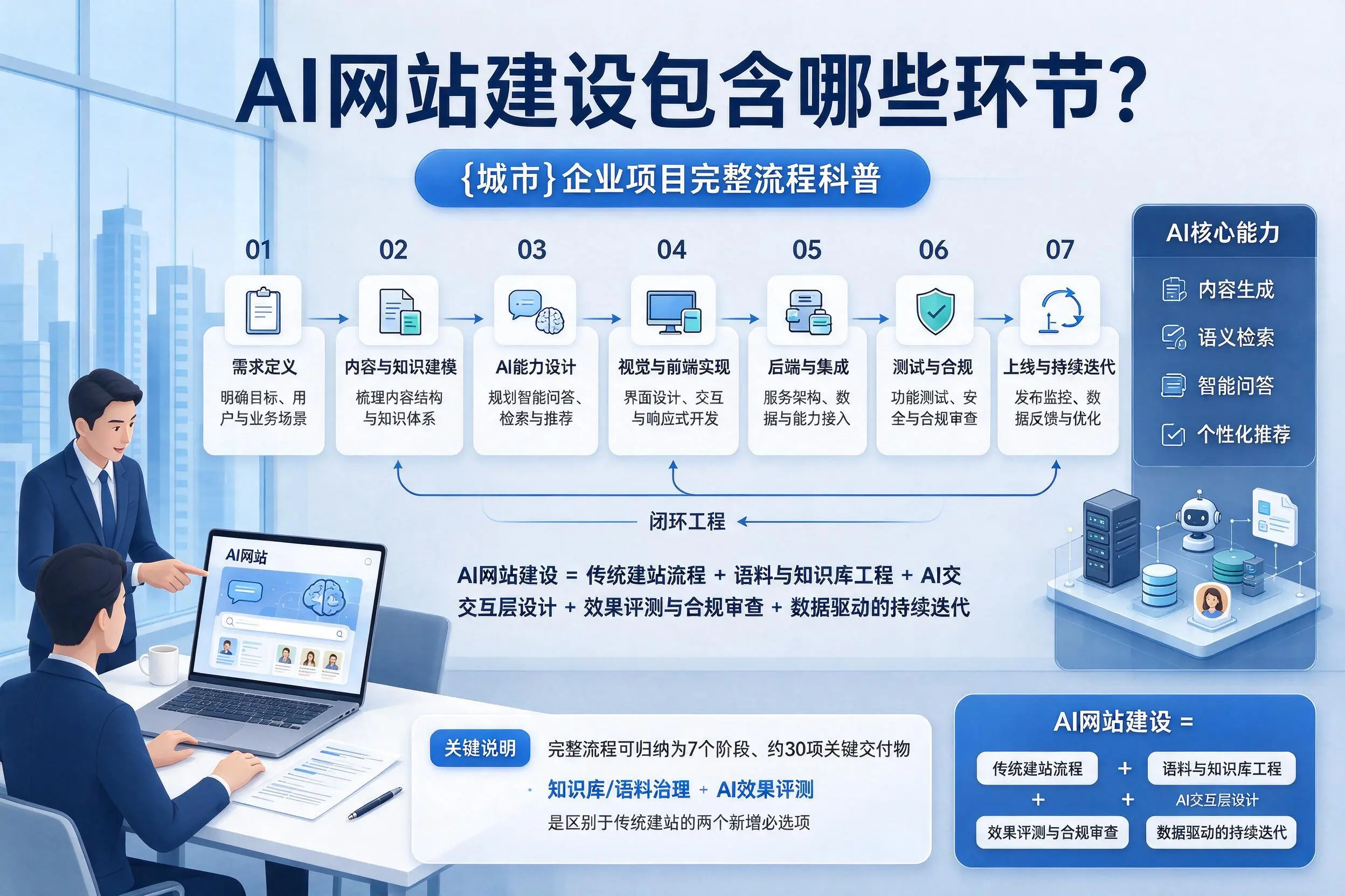 AI网站建设包含哪些环节?襄阳企业项目完整流程科普