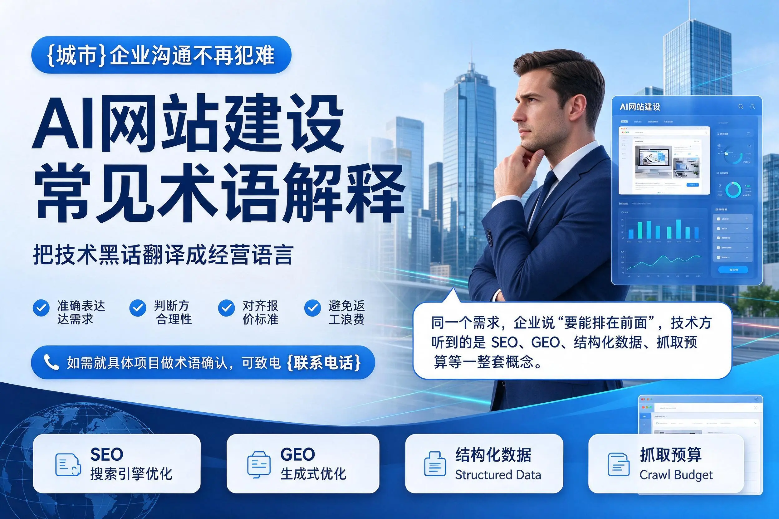 AI网站建设常见术语解释，襄阳企业沟通不再犯难