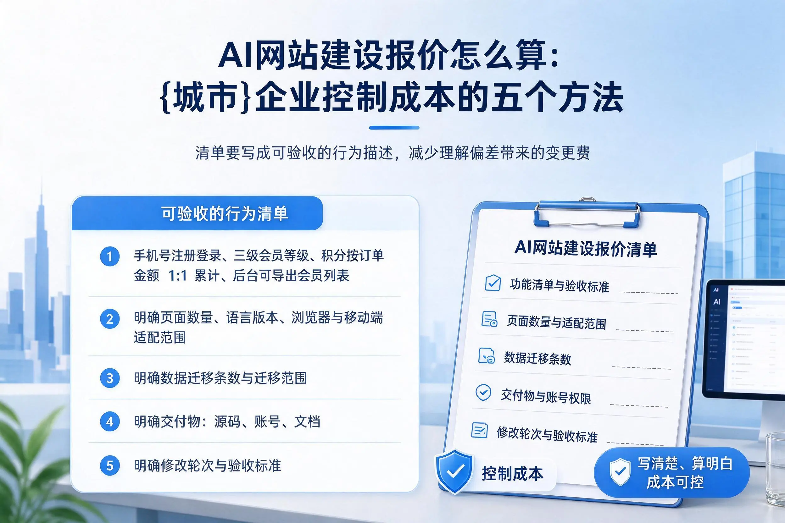 AI网站建设报价怎么算:襄阳企业控制成本的五个方法